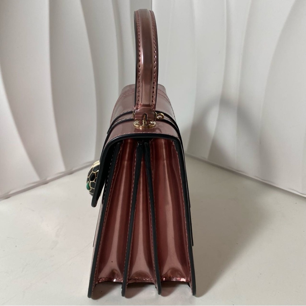 BVLGARI Serpenti Forever Metallic Leather Top Handle Bag - Picture 3 of 13